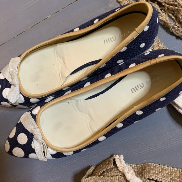 Miu Miu Canvas Flats - Picture 6 of 7